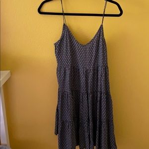 H&M black & white floral flowy dress